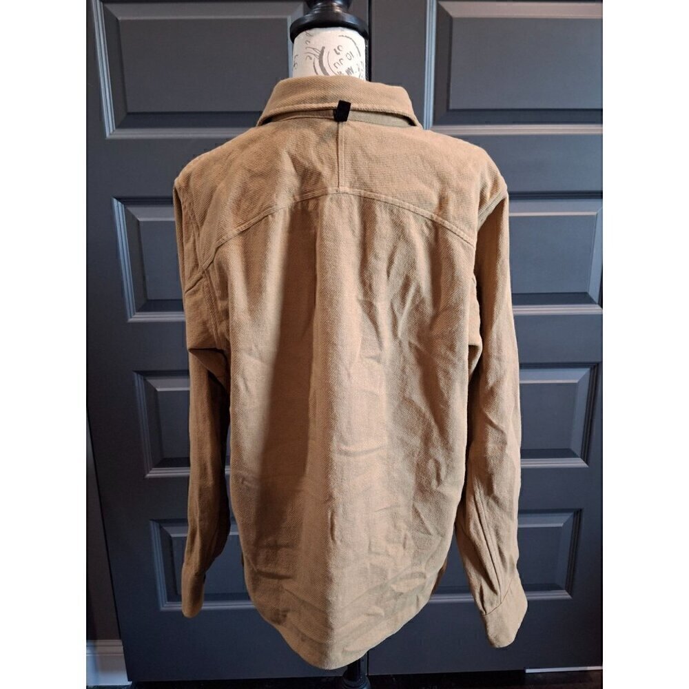rag & bone Austin Button-Front Relaxed-Fit Ermine Brown Overshirt/Pre-owned, Sz. - Picture 2 of 10